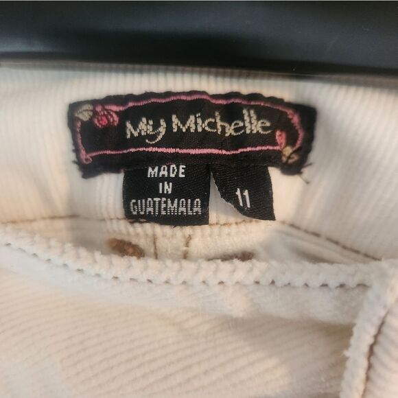 My Michelle 11 White Corduroy Full Length Pockets Women's Jean's - Picture 2 of 8